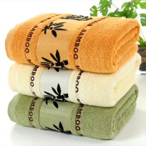 ผ้าขนหนูอาบน้ำ ผืนใหญ่ ผ้าเช็ดตัวลายไผ่ ทำจากเส้ยใยไผ่ ขนาด 70 x 140 cm. ดูดซับน้ำได้ดีมาก ไม่เป็นขุย  ไม่เหม็นอับ แห้งเร็ว ผ้าน่ม สบาบกาย กันเชื้อได้อย่างดี ส่งจากไทย