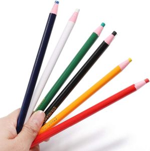 อุปกรณ์ทำเครื่องหมายและติดตามของช่างตัดเสื้อ6ชิ้นดินสอผ้าตัดเย็บชอล์กฟรี