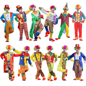 Adult Clown Costumes & Joker Cosplay Suits: Men's Magician Performance Outfits