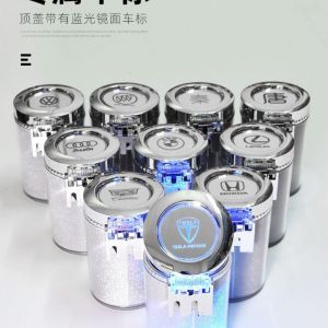 Hộp Đựng Thuốc Lá Gắn Trên Xe Hơi Đa Chức Năng Có Đèn LED Tự Động Mở Nắp Hộp Đựng Thuốc Lá Trong Xe Hơi Phổ Thông