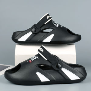 Casual Mens Summer Slippers Large Size Outdoor Beach Sandals Soft Bottom Anti-Slip Wading Trekking Shoes EVA Flat Heel Splash Proof