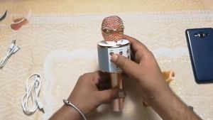 Mic Hát Karaoke Bluetooth Không Dây WS858 - âm vang - Ấm - mic hát karaoke cầm tay mini