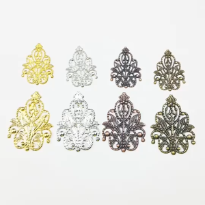StylishScape 20Pcs Bronze Copper Gold Silver Filigree Wraps Flower Connectors Metal Crafts Gift Decoration DIY Accessories