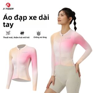 X-TIGER Áo Dài Tay Đi Xe Đạp Dành Cho Nữ Nhanh Khô Thoáng Khí Ba Túi Quần Áo Đi Xe Đạp Chống Mồ Hôi Áo Đi Xe Đạp Chất Lượng Cao