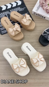 New Womens Korean Style Bow Sandals with 5CM Heel - Comfortable and Waterproof for All Seasons - Footwear Chic 083523