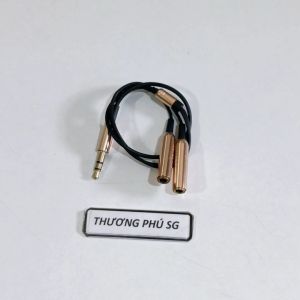 Dây chia âm thanh 1 ra 2 / Chuẩn 3.5 ly (3 điểm cực) đoạn dây 15Cm