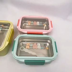 กล่องข้าวสเตนเลส กล่องข้าวพกพา 2ชั้น เก็บอุณหภูมิ สแตนเลส มีคุณภาพ พร้อมส่ง