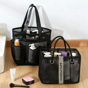 ถุงตาข่าย ถุงพับได้ กระเป๋าอาบน้ำ ตะกร้าอาบน้ำ กลวงออก พับเก็บได้ นํากลับมาใช้ใหม่ Cutie world