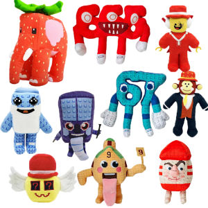 &New Steal A Brainrot Esok Sekolah Plush Sammy Jandel Strawberry Elephant Plushie Cute No. 9 House Stuffed Doll Toy Fans Gift