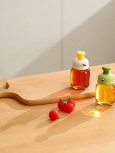 Press Type Glass Oil Bottle Mini 100ml Oil Control Bottle Portable Controllable Oil Output Seasoning Bottle