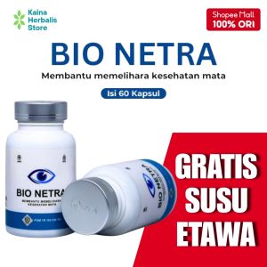BIONETRA BIO NETRA Kapsul Mata Herbal 60 Kapsul - Membantu Memelihara Kesehatan Mata - Isi 60 Kapsul - Gratis Susu Etawa