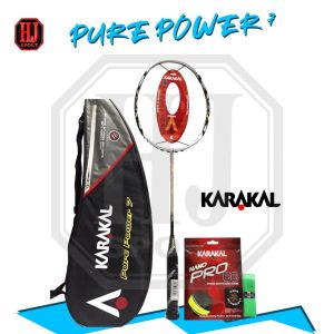 Raket Badminton Original Karakal Pure Power 7 Bonus Tas Senar dan Grip