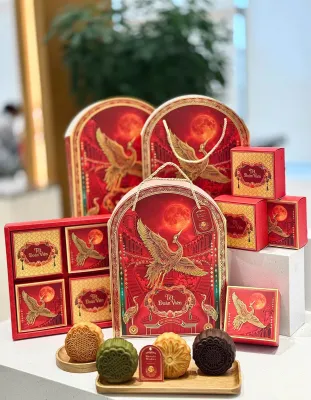 [10 bộ] Vỏ Hộp đựng 4 bánh 150-250g hộp trung thu Dạ Nguyệt Hạc