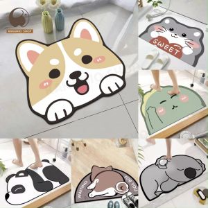 พรมกันลื่น พรมปูพื้น พรมเช็ดเท้าห้องน้ำ กันลื่น เซ็บน้ำได้ดี แห้งเร็ว 15 สไตล์น่ารัก ทำความสะอาดง่าย