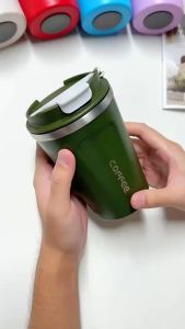 MATOUGUI - Termos Kopi Kapasitas 500 ml Bahan Stainless Steel Gelas Vacum Tahan Panas Coffee