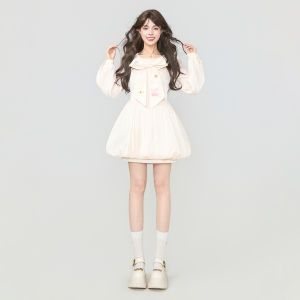 KEIKO | French Playful Bow Trimmed Flowy Organza A-line Princess Dress