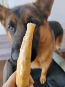 ขนมขัดฟันสัตว์เลี้ยง ขนมหมา ขนมแมว หางวัวแท้อบแห้ง ไม่ผสมแป้ง ขนาด100g.