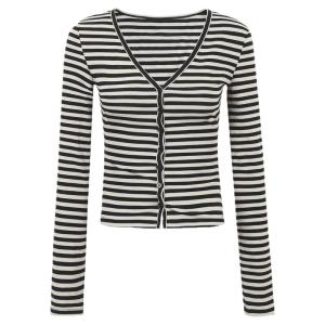 Popular Stripe Short Jacket Women