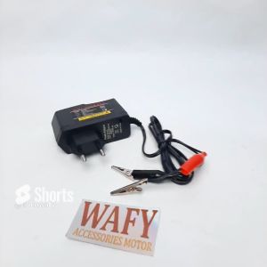 Charger Aki Motor 12 Volt Casan Accu Motor 12V Dengan Indikator Led