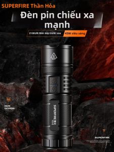 SUPERFIRE | Super Bright Rechargeable Outdoor Emergency Long Range Flashlight