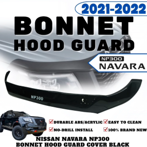 GECA HOOD GUARD BONNET COVER NAVARA NP300 2021-2022 BLACK (11988)