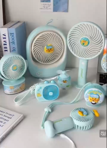 Mini Fan 1800mAh Chargeable Clipped Fan 360° Rotation 4-speed Wind USB Desktop Stroller Fan Desktop