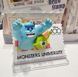 🇸🇬 Blind Box Disney Retro Stamp Dumbo Mickey Mouse Winnie the Pooh Stitch Buzz Sulley & Mike Figurine Display Figure