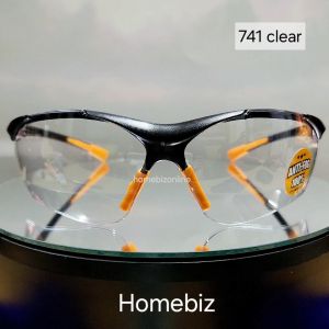 Action Eyewear  รุ่น 741 Clear แว่นใส2020แว่นตานิรภัย แว่นตากันUV แว่นขี่จักรยาน กันลม กันฝุ่น กันน้ำลาย แว่นใสใส่วิ่ง แถมฟรี ซองผ้าใส่แว่น