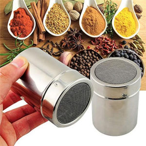 Stainless Steel Spice Jar Rotating Cover Barbecue Salt Sugar Bottle Shaker Pepper Seasoning Can Kitchen Cooking Gadgets