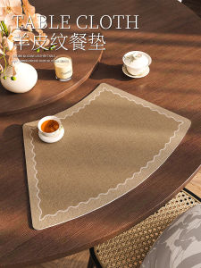 Large round Table Special Heat Resistant Pad Waterproof Oil Proof Linen like Dinner Mat Arc Shaped Bowl Pad Heat Insulation Mat