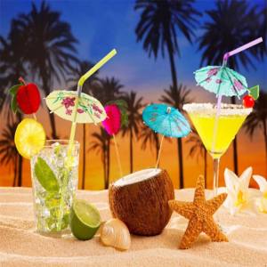 40Pcs/Set Sedotan Plastik Dekorasi Minuman Sedotan Plastik Warna Warni Sedotan Minum Sedotan Steril