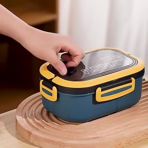 Tempat Bekal Makan 2 Susun Plastik Transparan Bento Lunch Box 1200ml