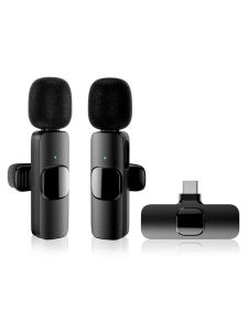 Micro Không Dây Mini Lavalier Có Cổng USB C Khử Tiếng Ồn Micro Cài Áo Dành Cho iPhone Quay Video Vlog Phỏng Vấn Micro Tụ Điện