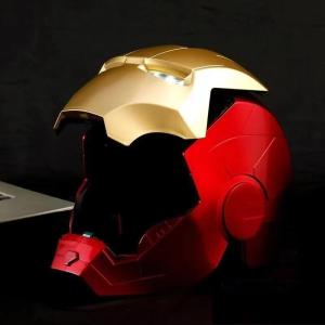 Iron Man Helmet Mk Jarvis Wearable Automatic Opening And Closing Hood Deformable Luminous Hood Mechanical Arm Toy Gifts