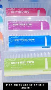 Nail Tips Kit 300/320Pcs Nail Extensions Clear Gelly Tips Press on Soak Soft Gel False Nails