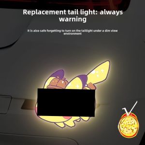 Pikachu Electric Car Reflective Warning Stickers Car Motorcycle Helmet Scratch Decoration Bumper Stickers Three-Dimensional Night
