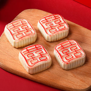 Bridal Party Xi Character Pastry Wedding Special Bride Cake Wedding Gift Box Wedding Dessert Cake Chinese Style Dessert Table Swing Plate