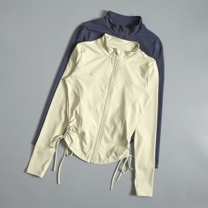 Áo Thể Thao Áo Dài Tay Xuân Thu Cho Nữ Áo Cardigan Tôn Dáng Gầy Ôm Sát Áo Khoác Yoga Chạy Bộ Nhanh Khô Phòng Tập Gym Kéo Khóa