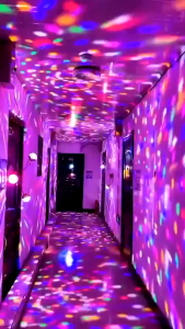 Disco Ball Light Decoration Rotating Crystal Magic Ball LED Stage Light Bulb 6W RGB Colorful Rot