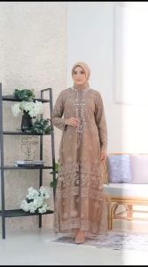 Neysha Dress Gamis Tille/Gamis Tulle Etnic/Gamis Modern Dress Pesta/Gamis Kondangan/Seragaman Pesta