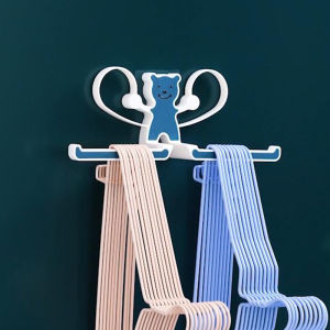 Hanger Storage Fantastic Punch-Free Balcony Clothes Drying Storage Multi-Functional Home Wall-Mounted Wall Hanger Clothes Storage Rack