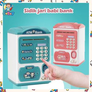 Bank babi anak ATM dengan sidik jari membuka dan kapasitas penyimpanan besar