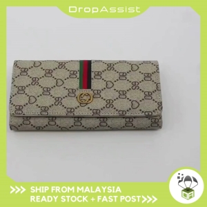 DROPASSIST 1307 READY STOCK Women Wallets Long Tri-fold Wallet PU Leather Female Clutch Card Holder Dompet Wanita