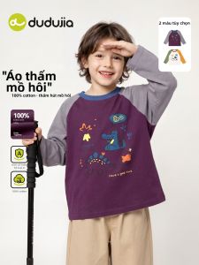 DUDUJIA | Áo Thun Dài Tay Cotton Cho Trẻ Em