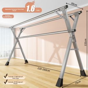 Adjustable Foldable Stainless Steel Drying Rack