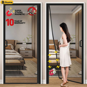 Magne Door Curtain Anti Mosquito Net Full Magne Screen Door Side Opening Anti Fly Insect Door Invisible Stainless Steel Mesh Door Screen