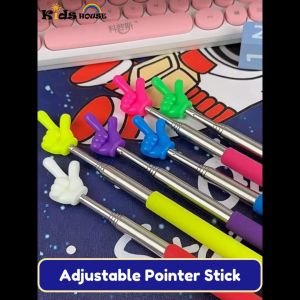 Adjustable Hand Pointer Sticks Finger Pointer Adjustable Hand Pointer Stick for Classroom Presentation Kids Reading Extendable Pointing Stick Teaching