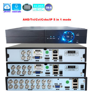 CCTV 4CH/8CH/16 Channels 5MP-N Smart Intelligence DVR Coaxial Audio P2P Hybrid 5 In 1 H.265 for AHD TVI CVI CVBS IP Camera