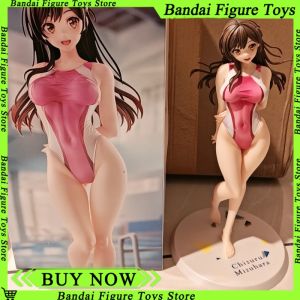 Bandai | Stock Girlfriend Please Borrow Me Anime Figure Doll Mizuhara Chizuru Competitive Swimsuit Stance Decor Collection Christmas Gift