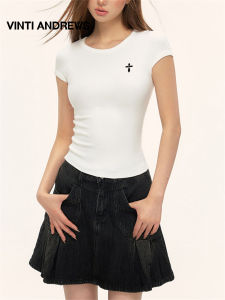 Slim Fit Cinch Waist T-Shirt Women Short Sleeve